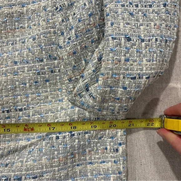 zara tweed jacket Large NWT Sliver Multi Color - Picture 5 of 9